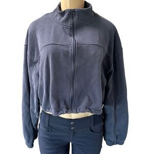 CNC Crop Hooded full zip cinch waist hoodie sweatshirt medium